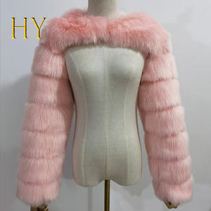 Cappotto di volpe di lusso giacca lunga sottile in finta giacca da <span class=keywords><strong>donna</strong></span> nuova tendenza pelliccia finta cappotti corti da <span class=keywords><strong>donna</strong></span> manica lunga cappotti in pelliccia sintetica - Product Image 5