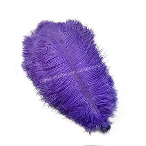 SANDOU Venta al por mayor Pluma de avestruz 45-50 cm Pluma de decoración Plumas de lavanda de color natural Plumas para Decoración