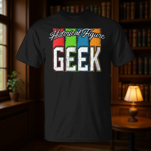 T-shirt Geek sur le thème des personnages historiques, design classique et réfléchissant, taille adulte unisexe - Product Image 3