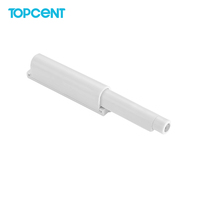Loquet de porte magnétique à poussoir pour armoire - Système d'ouverture automatique pour appartement et salon - Plastique et acier gris