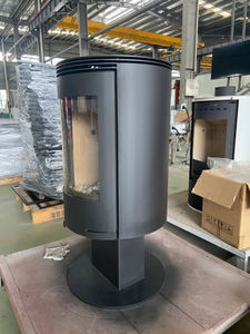 Chimenea Suspendida Cilíndrica Negra de Diseño Contemporáneo de Alta Gama JK, Personalizable, para Uso en Interiores en Villas y Hoteles - Product Image 4
