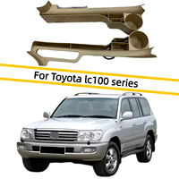 Accessoires de voiture : Boîte de rangement pour console centrale et fente de siège pour Land Cruiser 100 FJ100 UZJ100 FZJ100 LC100 avec porte-gobelet