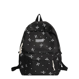 Wholesale Bow Print Nylon <b>Backpack</b> Waterproof Large Capacity School Bag for Girls - Product Image 3