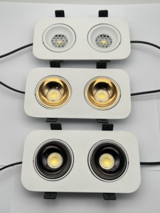 Luz LED Empotrable de Techo COB 2x10W, 3CCT, RA90, Aislada, CA 85-265V, Recorte de <span class=keywords><strong>220mm</strong></span>, Modelo DL 2x10W 3CCT - Product Image 1