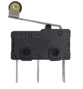 High Quality 12V General Purpose Micro Switch With Roller Lever Type 3A/5A Mini Micro Switch