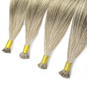 Extension per <span class=keywords><strong>capelli</strong></span> Remy brasiliane personalizzate I punta <span class=keywords><strong>capelli</strong></span> castani grezzi di ferro - Product Image 3