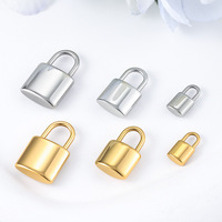 Accessoires de bijoux DIY pour enfants en acier inoxydable, plaqués or 18 carats, petits pendentifs en forme de cadenas pour colliers et bracelets