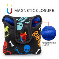 Livraison rapide broderie maillet de Golf couvre-chefs de Golf en cuir Pu Club de Golf couvre femmes carré maillet Putter couverture