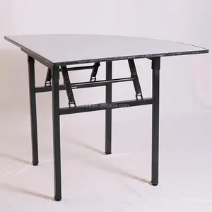 Fabriek Verkoop Pvc Oppervlak Multiplex Waaiervormige Opvouwbare Banketrestaurant Tafel