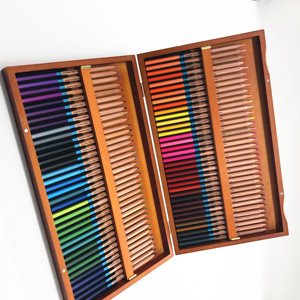Deli — Kit de crayon coloré professionnel de haute qualité, fournitures d'art, boîte en bois, 72 couleurs pour enfants - Product Image 4