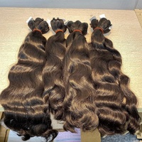 Penjual Rambut Bergelombang Alami Kamboja, Rambut Manusia Mentah Vietnam dengan Kutikula Tertata Rapi, Rambut Keriting India