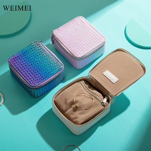 WEIMEI Nouvelle Trousse de Maquillage Portable OEM pour Femme, Boîte de Rangement à Bijoux avec Fermeture Éclair - Product Image 4
