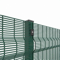 Clôture anti-escalade professionnelle en acier au carbone galvanisé à chaud, certifiée CE ISO, avec treillis soudé à vue claire pour la sécurité des postes de transformation métalliques
