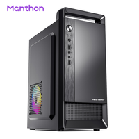 Nueva Caja de PC Portátil de Material ABS, Torre para Juegos, M-ATX Miniitx, Gabinete de CPU de Escritorio para Oficina, Caja de PC Micro ATX con Ventiladores