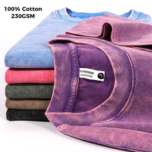 CL230T T-shirt Personalizzabile con LOGO, 100% Cotone 230gsm, Lavaggio Acido, Oversize, Stile Vintage - Product Image 1