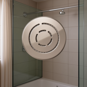 Elite Shower Head Round 4-Inch Stainless Steel Electroplated Wall Mount Contemporary Design - Product Image 2