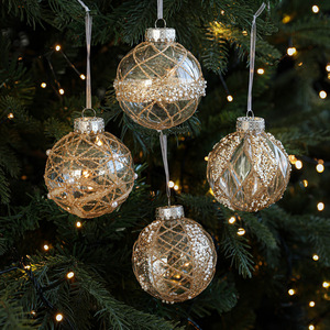 Luxury Shining <b>Glitter</b> Christmas Ball Ornaments Hanging Transparent Christmas Ball 8CM Sequined Plastic Christmas Tree Balls - Product Image 2