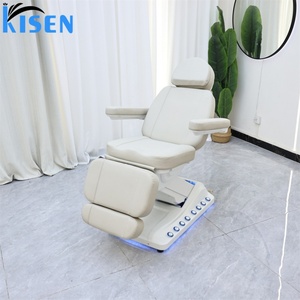 KISEN Luxurious High Quality Beauty Bed With LED Light Foot Control Motor Electric Beauty Massage Bed Facial Treatment Spa Bed - Product Image 2