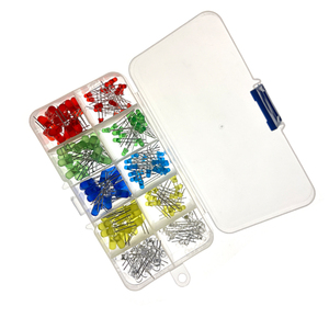 Oky0115 200PC 3mm 5mm LED Kit hỗn hợp màu đỏ màu xanh lá cây màu vàng màu xanh trắng ánh sáng phát ra Diode loại trong hộp - Product Image 2