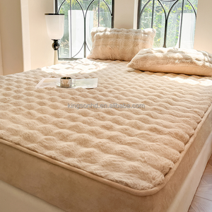 <span class=keywords><strong>Drap</strong></span>-<span class=keywords><strong>housse</strong></span> en peluche Shaggy <span class=keywords><strong>drap</strong></span> de fond en fausse fourrure avec <span class=keywords><strong>housse</strong></span> de matelas en flanelle chaude teintée de 8 à 21 pouces de profondeur - Product Image 3