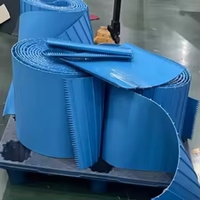 Banda Transportadora de PU TPU Azul de Grado Alimenticio, Fácil de Limpiar, Anti-hidrólisis, para Procesamiento de Carne, Mariscos y Lácteos