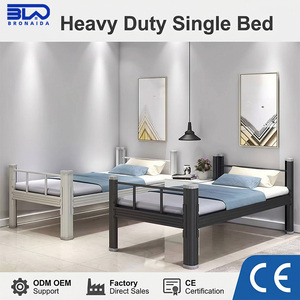 Lit simple robuste réglable pour adultes, avec cadre en acier, idéal pour dortoirs, hôtels, chambres commerciales, appartements – Meuble OEM - Product Image 3