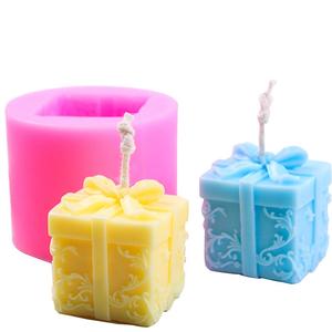 Custom 3D Christmas Cuboid Shape Moldes De Silicona Para Velas Silicone Molds mold for candle