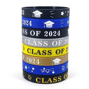 Prix usine en Stock CLASSE <span class=keywords><strong>DE</strong></span> 2024 Impression en douceur Bracelet en silicone pour adolescent Cadeau scolaire Bracelet en silicone durable - Product Image 1