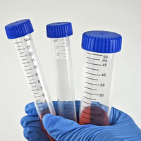Tube à centrifuger de laboratoire Labtex 15ml 50ml, fond conique en PP, pour prélèvement sanguin, noir et bleu, prix bas