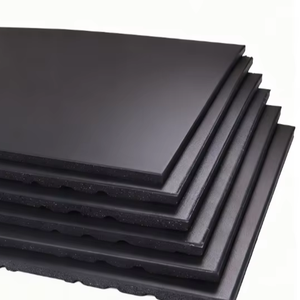 Hochwertiger 15mm Dicker Rutschfester Stoßdämpfender Schallisolierender 1m X 1m <span class=keywords><strong>Gummi</strong></span>-Fitnessboden (Rein Schwarz) mit Individuellen Designs - Product Image 1