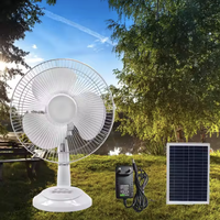Ventilateur de table solaire 12 pouces AC/DC pour bureau à domicile avec batterie - Grande Vente