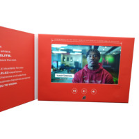 Carte de vœux électronique vidéo personnalisée HD 780P avec écran LCD, brochure vidéo pour anniversaire, Noël, mariage