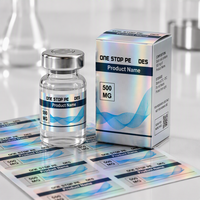 Boîte de rangement personnalisée pour flacons de peptides VS-349, 50 pièces avec doublure en éponge, boîtes et étiquettes holographiques recyclables, flacon de 3 ml