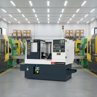 Mesin Bubut CNC Mini CHUANGCUN BL-S32/32T Single Spindle Medium Duty Horizontal Slant Bed untuk Kontrol 5000 RPM 8 Stasiun Alat
