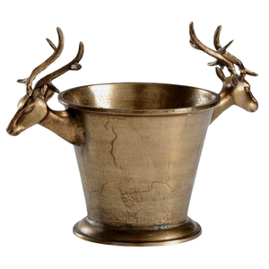 ถังน้ำแข็งโลหะสีบรอนซ์ ดีไซน์ลายตอก พร้อมหูจับ ดีไซน์สวยงาม เหมาะสำหรับไวน์ เบียร์ เครื่องดื่ม และงานปาร์ตี้ - Product Image 4