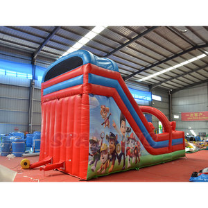 Glissière gonflable à Double voie de location de fête commerciale Glissière gonflable à thème de patte de chien de <span class=keywords><strong>patrouille</strong></span> Glissière sèche humide pour enfants et adultes - Product Image 4