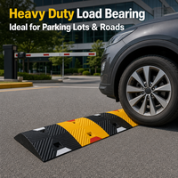 Rampe de circulation modulaire en caoutchouc robuste 1000x350x50mm antidérapante pour câbles de signalisation, pour parkings et routes