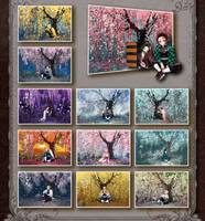 Vente en gros de 48 boîtes/cartons de cartes de collection Demon Slayer, lots de cartes, packs d'anime Tanjirou Nezuko, cartes à jouer, jouets, cadeaux