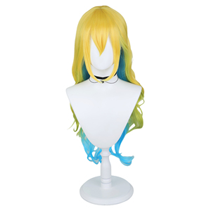 Peluca de <span class=keywords><strong>Cosplay</strong></span> de Miss Kobayashi's <span class=keywords><strong>Dragon</strong></span> <span class=keywords><strong>Maid</strong></span> Lucoa, peluca de Anime de Color degradado rizado largo para fiesta de disfraces - Product Image 2
