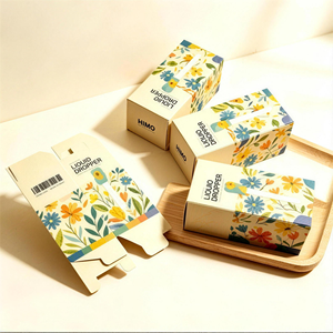 Eco-friendly cosmetics paper <b>boxes</b> Recyclable cardboard packaging Embossing perfume packaging - Product Image 1