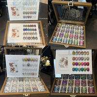 Nouveauté, poudre magique super brillante effet miroir Aurora, ensemble de poudre chromée pour ongles, acrylique, présentoir avec boîte cadeau en bois de luxe gratuite
