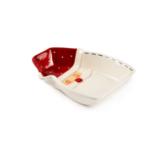 Set di 4 Ciotole in Ceramica a Forma di Pupazzo di Neve Excelsa 168xH45x12,8 cm Bianco e Rosso - Product Image 1