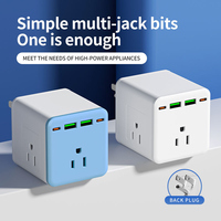 Nuevo Cargador Rápido PD de 10W 20W con 2 Puertos USB-A y 1 Puerto Tipo-C, Enchufe de Pared 3A para Reino Unido, Estados Unidos e India