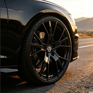 Ruedas FLowtone Nuevas <span class=keywords><strong>de</strong></span> Aleación para Automóvil, 19 Pulgadas, Negro Brillante, 5 Orificios, PCD 112, Llantas Deportivas Multirradio para Audi RS6 RS8 RS7 A4 A5 A6 A8 - Product Image 5