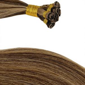 Extensiones de Cabello Humano Ruso Genius de 24 Pulgadas, Liso Sedoso con Ondas Suaves, Color Gris, Tejido Doble Cosido a Mano, Aptas para Todos los Colores - Product Image 1