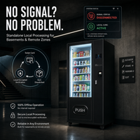 Distributeur automatique de collations de distributeur automatique de Offre Spéciale Slim avec carte de crédit Coin QR Code Token Systèmes de paiement Fonction SDK