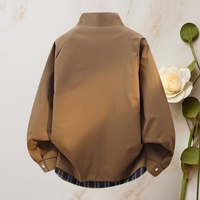 Veste décontractée pour homme, coupe ample, à col montant rétro, à carreaux contrastants, pour l'automne et l'hiver, vente en gros personnalisée