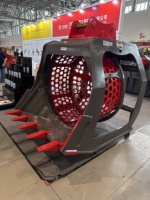 Godet rotatif de criblage hydraulique pour excavatrice 15-18 tonnes, tamis rotatif haute performance pour la construction