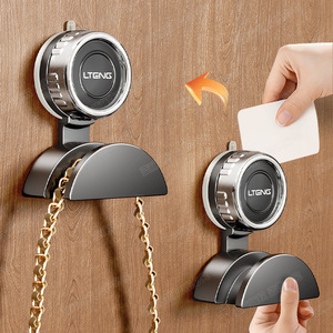 Lteng Suction Cup Hook Wall Mounted Removable Storage Rack For Entryway And Door Back - Product Image 2