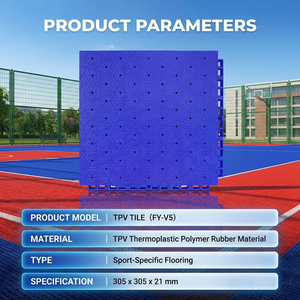 FIBA Certified Professional TPV Basketball Court <b>Interlocking</b> <b>Floor</b> <b>Tiles</b> All-Weather Shock Absorption Customized Logo - Product Image 2